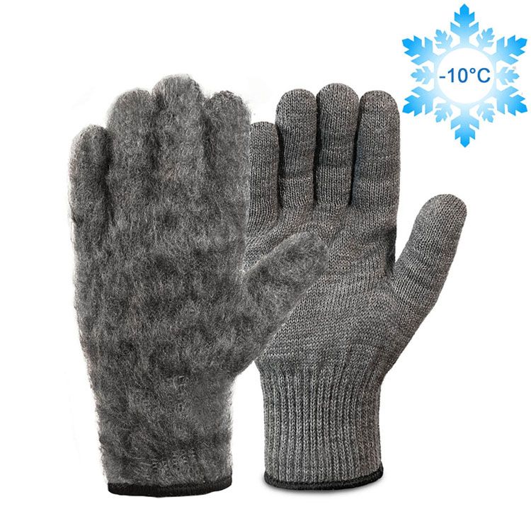 Перчатки шерстяные одинарные с начесом