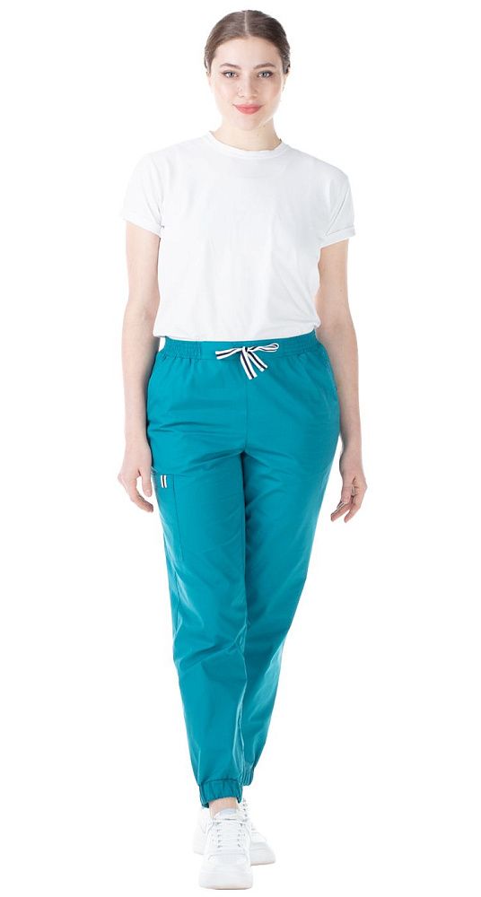 Брюки-джоггеры женские Лэйн морская волна